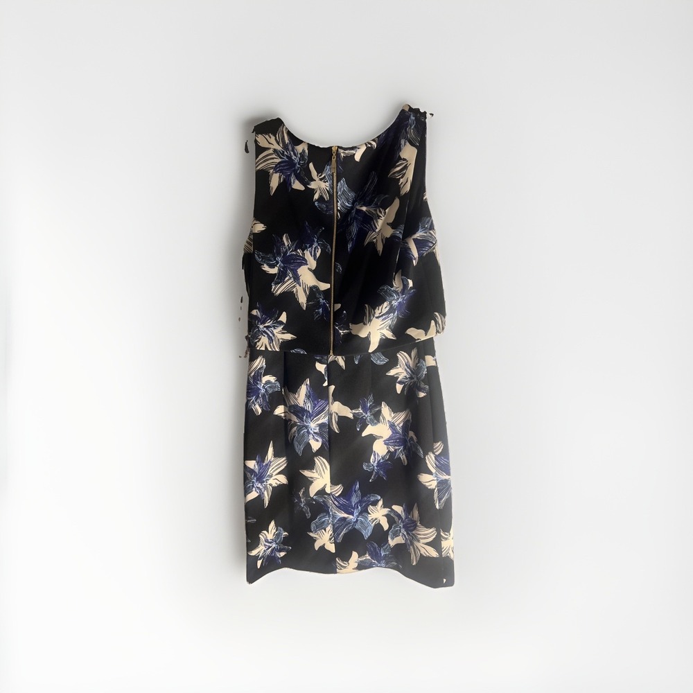 Ivanka Trump Ready-To-Wear Size 6 Dark Navy , Cornflower Blue And White Floral - Picture 3 of 8